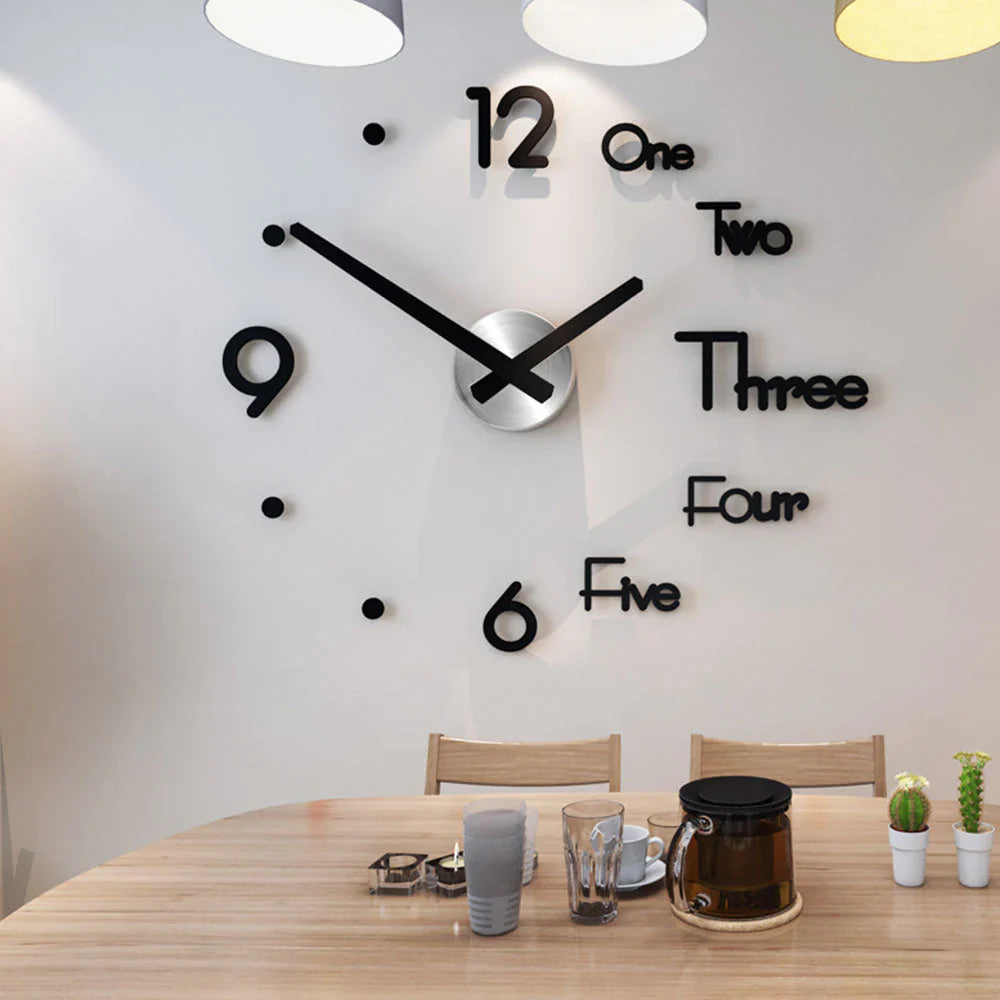 3D Wall Art - DIY Wall Clock Modern Design